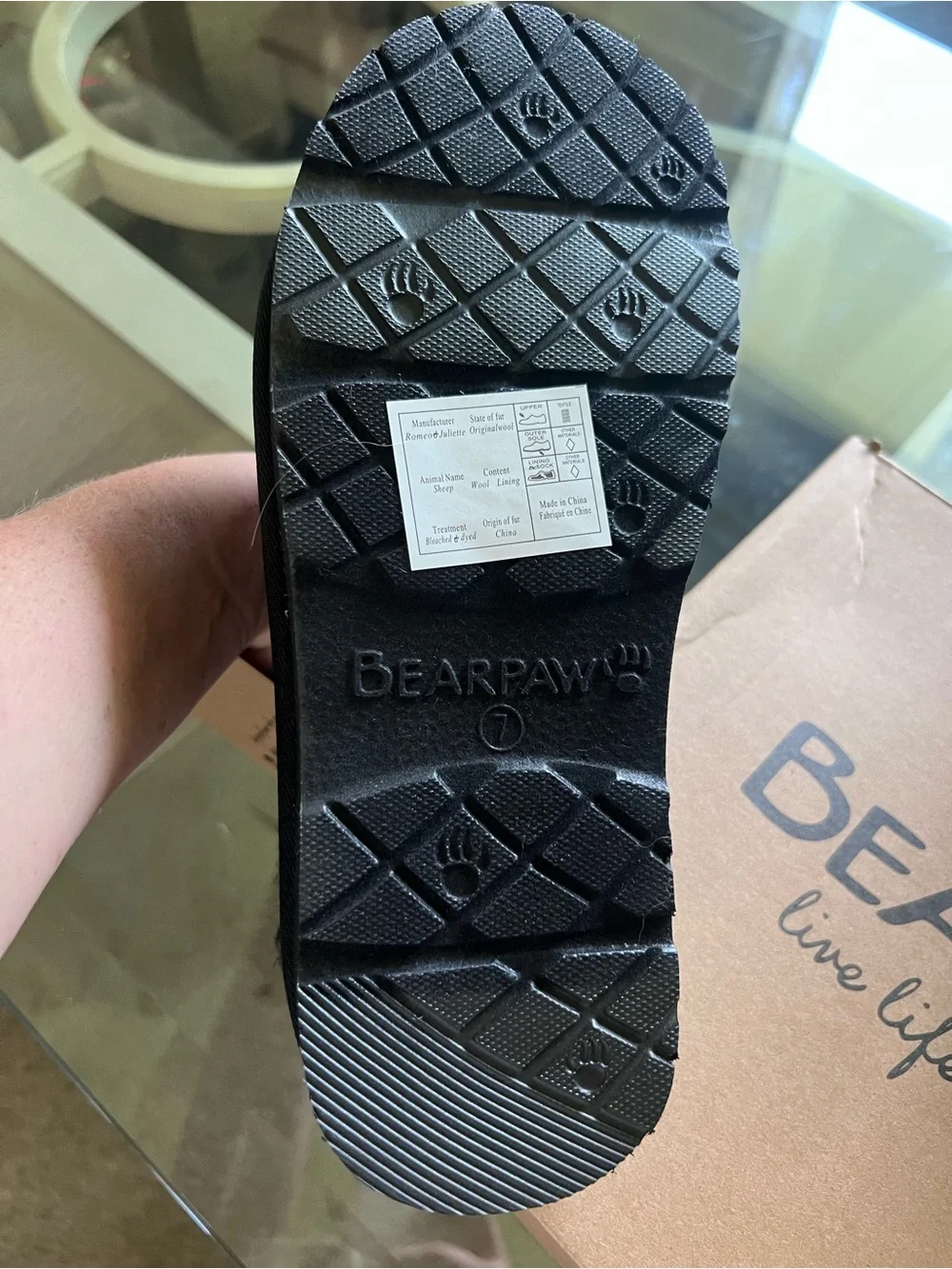 Bearpaw Black Sequin Cozy mules